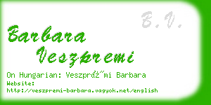 barbara veszpremi business card